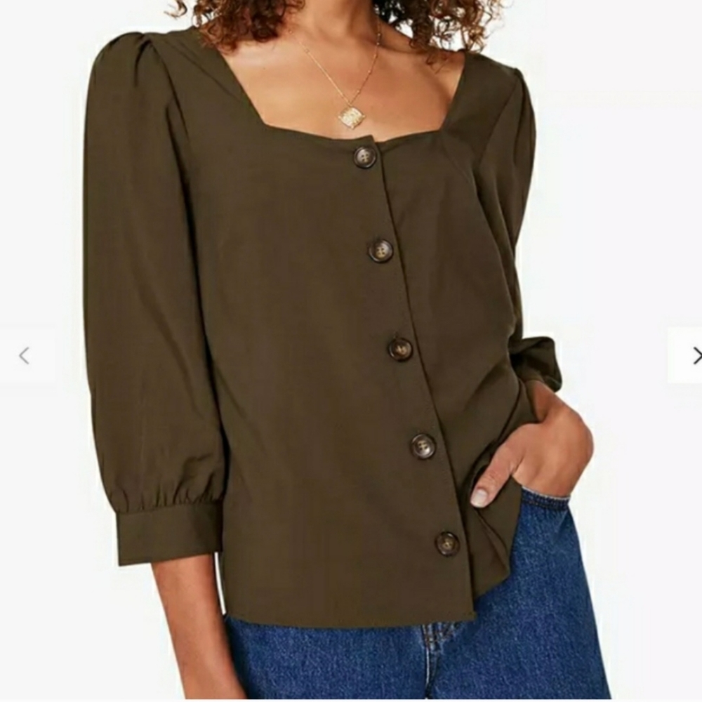 Square Neck Blouse Top